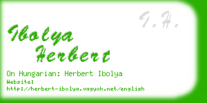 ibolya herbert business card